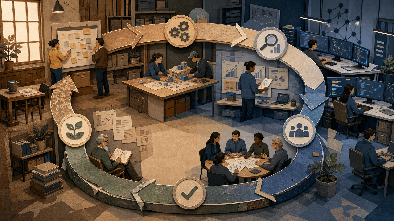 A well-worn circular workflow connects decades of collaborative planning, building and review with a modern AI engineering studio.